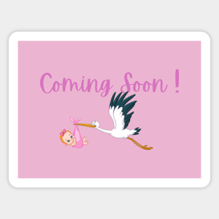 Baby girl is coming Sticker